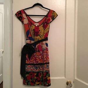 100% Silk printed dress from Anthropologie